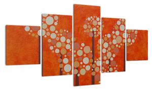 Obraz - Pomarańczowy las (125x70 cm)