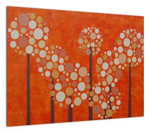 Obraz - Pomarańczowy las (70x50 cm)