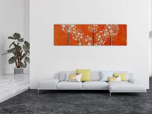 Obraz - Pomarańczowy las (170x50 cm)