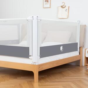 Barierka do łóżka Monkey Mum® Popular - 200 cm - jasnoszara