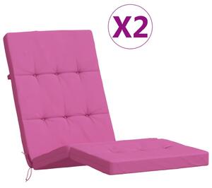Poduszki na leżaki, 2 szt., różowe, tkanina Oxford