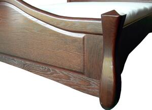 Łóżko drewniane IKAR 160×200 cm dębowe ze stelażem kolor drewna