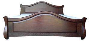 Łóżko drewniane IKAR 140 x 200 cm dębowe ze stelażem kolor drewna
