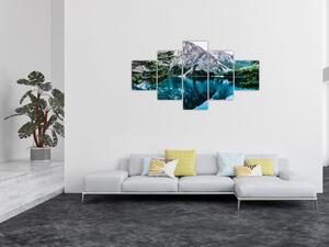 Obraz jeziora w Alpach (125x70 cm)