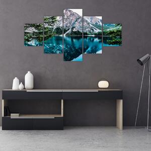 Obraz jeziora w Alpach (125x70 cm)