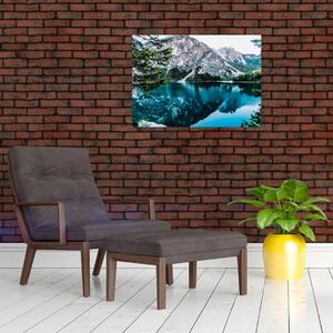 Obraz jeziora w Alpach (70x50 cm)