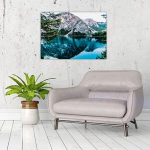Obraz jeziora w Alpach (70x50 cm)