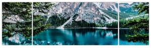 Obraz jeziora w Alpach (170x50 cm)