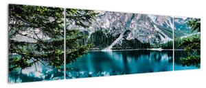 Obraz jeziora w Alpach (170x50 cm)