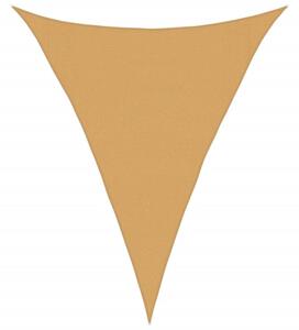 Żagiel przeciwsłoneczny, 160 g/m², piaskowy, 3x4x4 m, hdpe