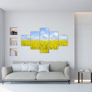 Obraz żółtego pola (125x70 cm)