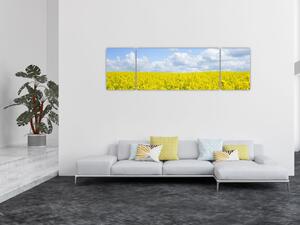 Obraz żółtego pola (170x50 cm)