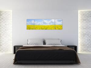 Obraz żółtego pola (170x50 cm)