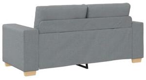 Sofa dwuosobowa, jasnoszara, 180x77x82 cm, tkanina
