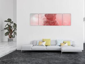 Obraz czerwonego dymu (170x50 cm)