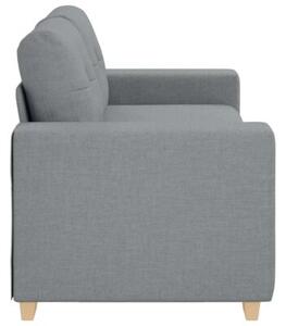 Sofa dwuosobowa, jasnoszara, 180x77x82 cm, tkanina