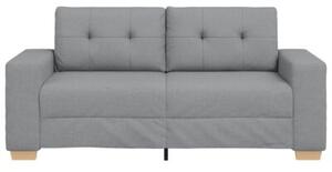 Sofa dwuosobowa, jasnoszara, 180x77x82 cm, tkanina