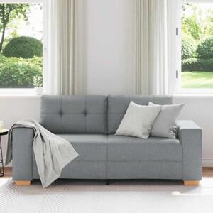 Sofa dwuosobowa, jasnoszara, 180x77x82 cm, tkanina