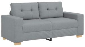 Sofa dwuosobowa, jasnoszara, 180x77x82 cm, tkanina
