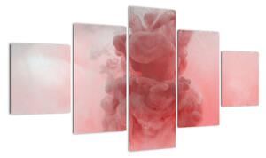 Obraz czerwonego dymu (125x70 cm)