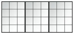 Lustra Åcienne, 3 szt., czarna rama, 80 x 60 cm, metal