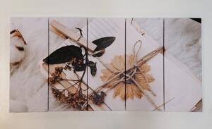 5-częściowy obraz zbiór starych liści