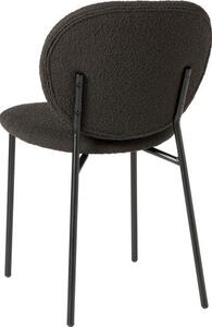 Krzesło tapicerowane Bouclé Ulrica, 2 szt
