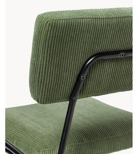 Krzesło tapicerowane ze sztruksu Mats, 2 szt