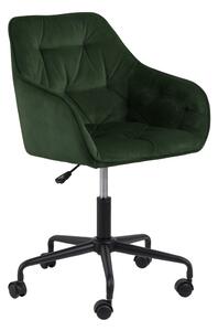 Zielone krzesło biurowe z aksamitnym obiciem Actona Brooke