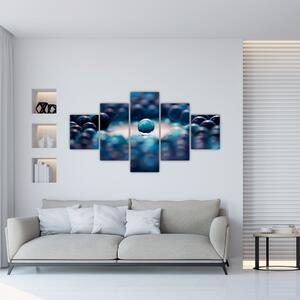 Obraz - Niebieskie kuleczki (125x70 cm)