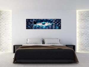 Obraz - Niebieskie kuleczki (170x50 cm)