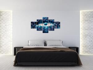 Obraz - Niebieskie kuleczki (125x70 cm)