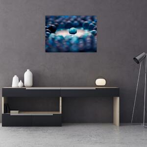 Obraz - Niebieskie kuleczki (70x50 cm)