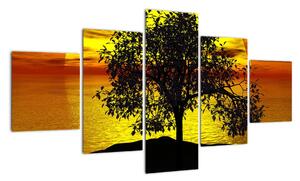 Obraz sylwetki drzewa (125x70 cm)