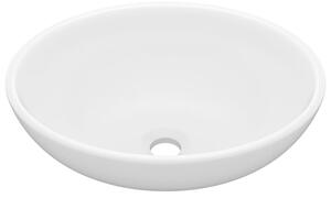 Luksusowa, owalna umywalka, matowa biel, 40x33 cm, ceramiczna