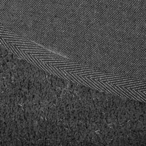 Dywan poliester ciemnoszary gładki pleciony maszynowo 80 x 150 cm Demre Beliani