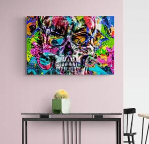 Obraz kolorowa artystyczna czaszka