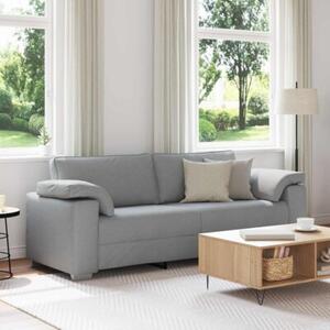 Sofa jasnoszary 219 x 77 x 82 cm tkanina