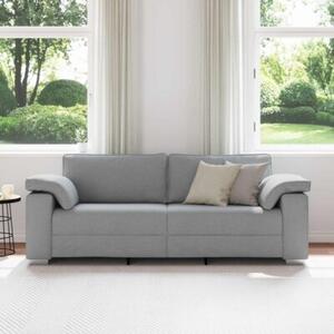 Sofa jasnoszary 219 x 77 x 82 cm tkanina