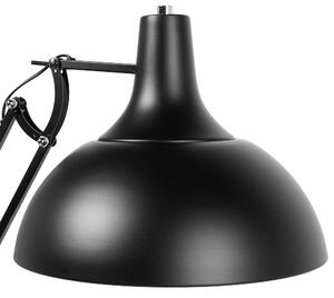 Lampa podłogowa z regulowanym ramieniem metal czarna do salonu industrialna Parana Beliani