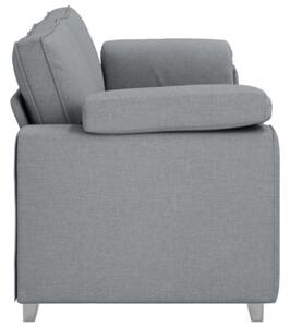 Sofa jasnoszary 219 x 77 x 82 cm tkanina