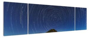Obraz obracających się gwiazd (170x50 cm)