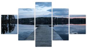 Obraz - Molo nad jeziorem (125x70 cm)