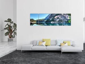 Obraz wysokogórskiego jeziora (170x50 cm)