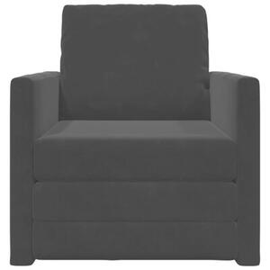 Sofa bed czarny 74 x 77 x 81 cm aksamit