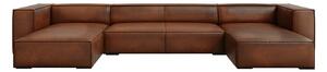 Koniakowy skórzany narożnik (w kształcie litery "U") Madame – Windsor & Co Sofas