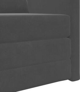 Sofa bed czarny 74 x 77 x 81 cm aksamit