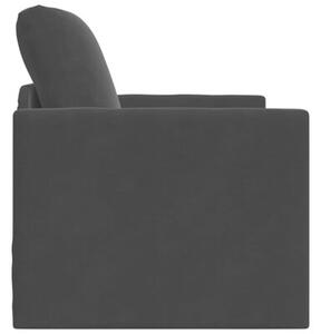 Sofa bed czarny 74 x 77 x 81 cm aksamit