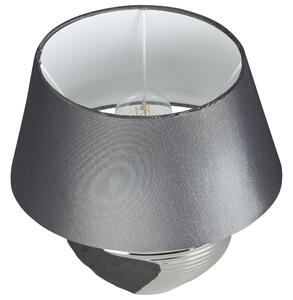 Lampka nocna stołowa mała ceramiczna abażur oświetlenie ozdoba czarna ESLA Beliani