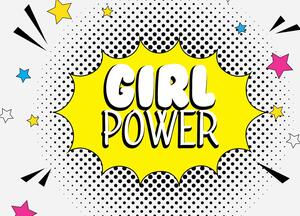 Obraz z pop art napisem - GIRL POWER
